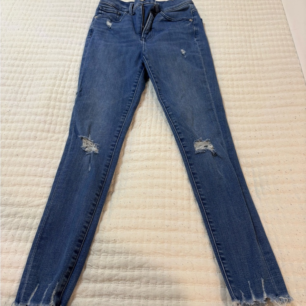 Express Women's Distressed Denim Skinny Jeans